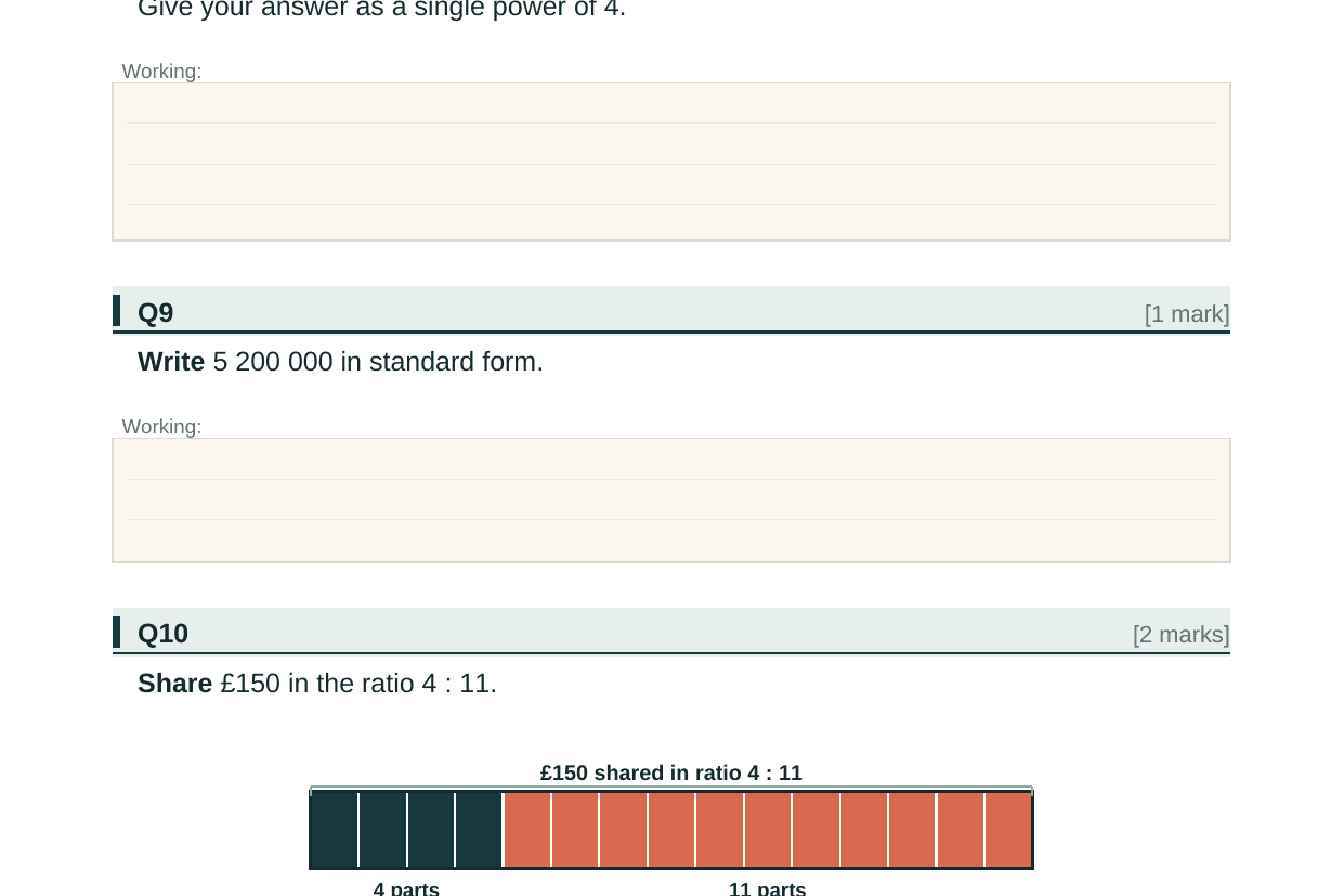 Preview of Complete KS3 Maths Practice Paper 2 with Mark Scheme