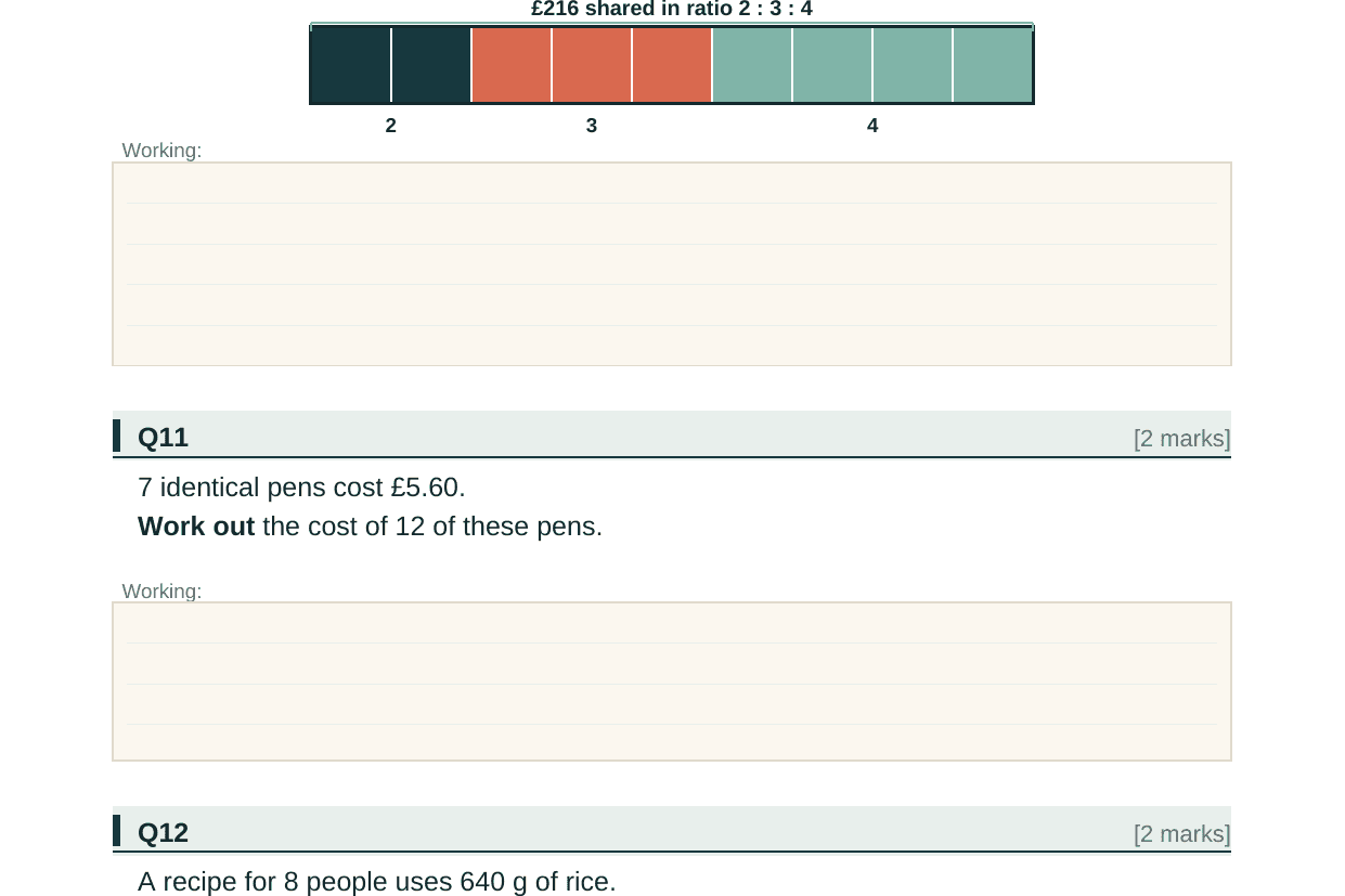 Preview of Complete KS3 Maths Practice Paper 3 with Mark Scheme