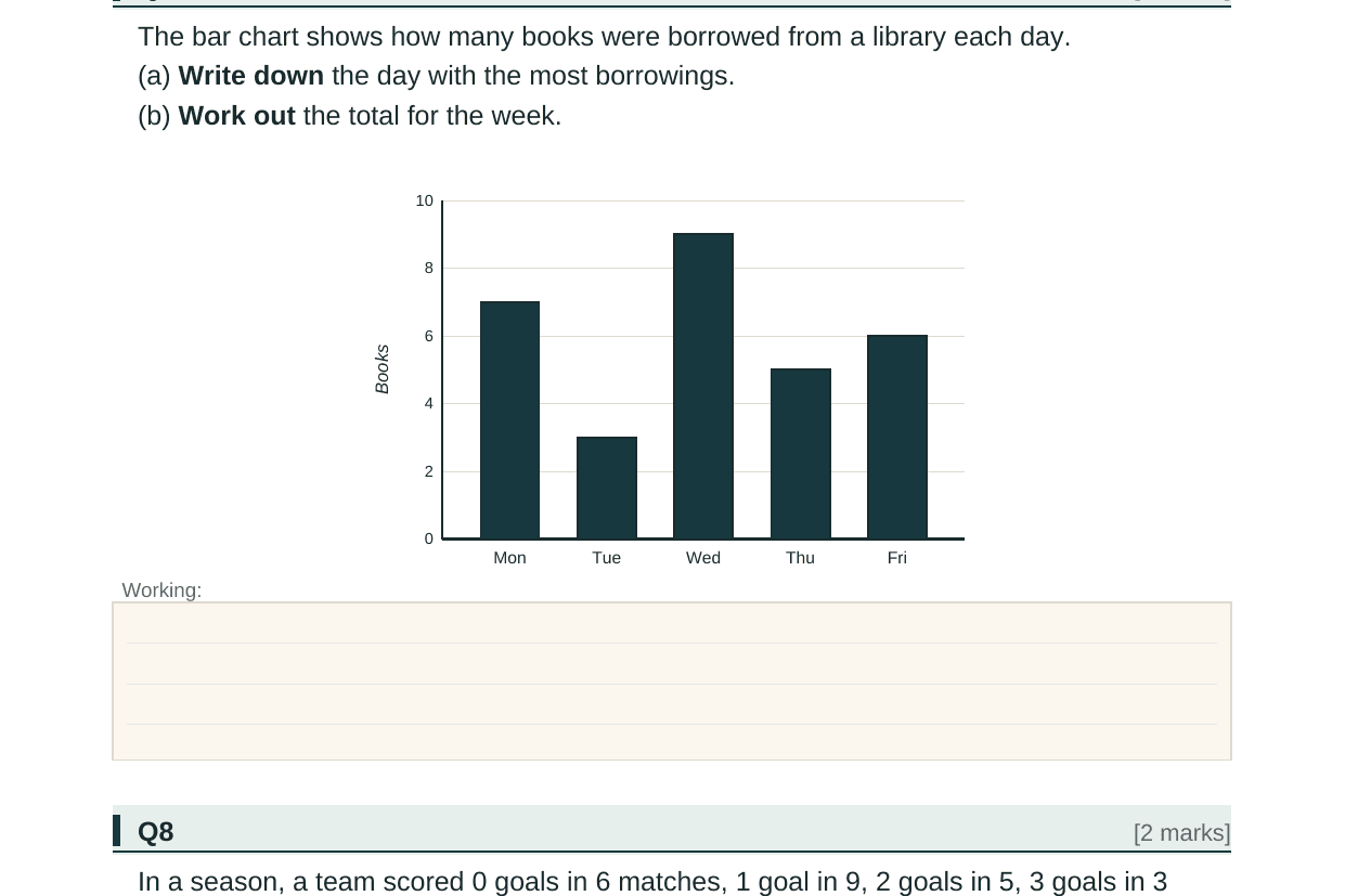 Preview of KS3 Statistics & Probability Whole-Topic Test Paper with Mark Scheme
