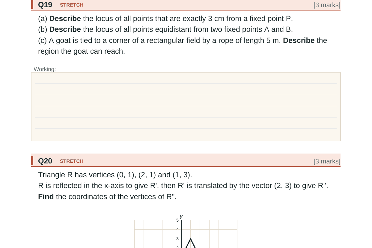 Preview of KS3 Transformations Test Paper with Mark Scheme